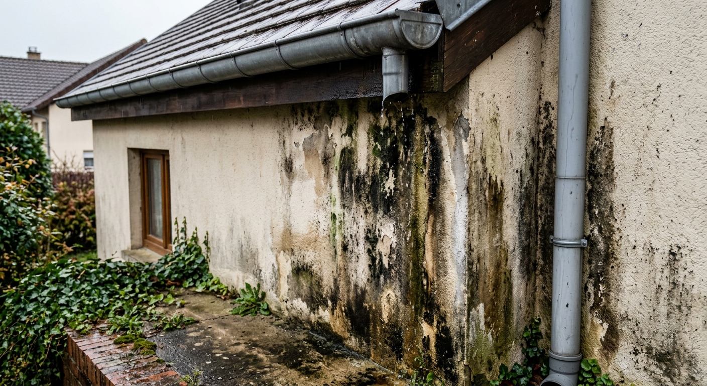 Traces d'humidit&eacute; ou de moisissures